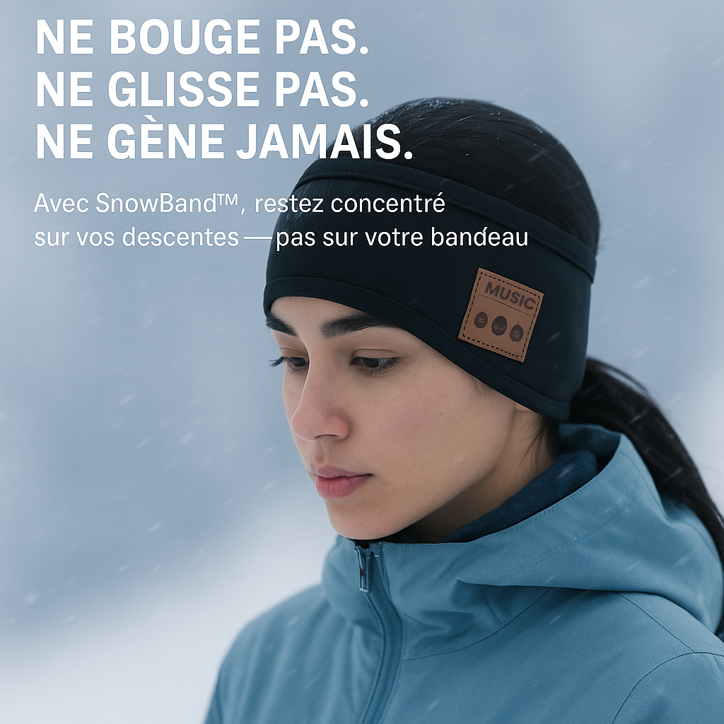 SnowBand™ — Bandeau Thermique Bluetooth pour Sports d’Hiver