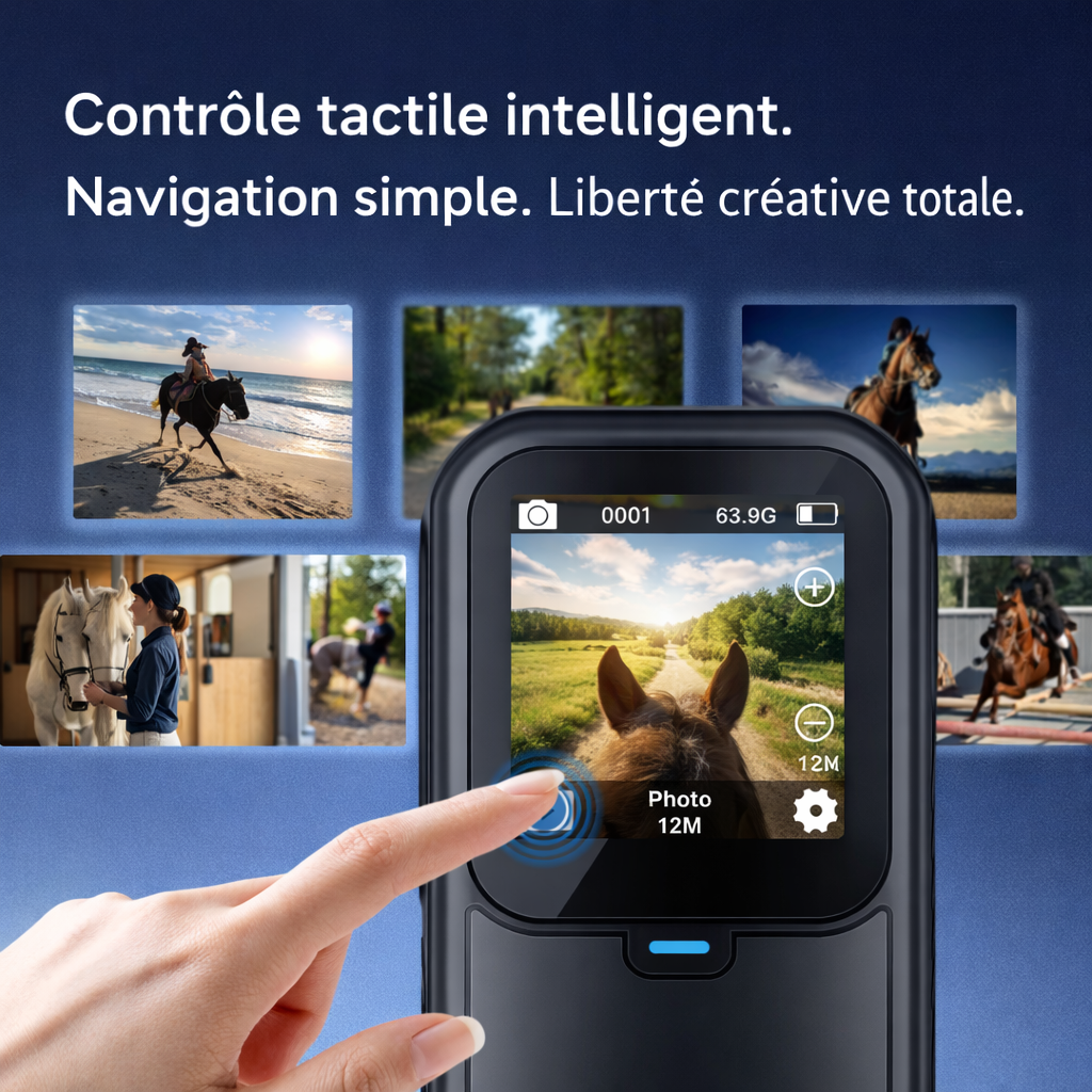 EquiShot™ – Caméra 5K Miniature pour Cavaliers (POV Ultra-Stable)