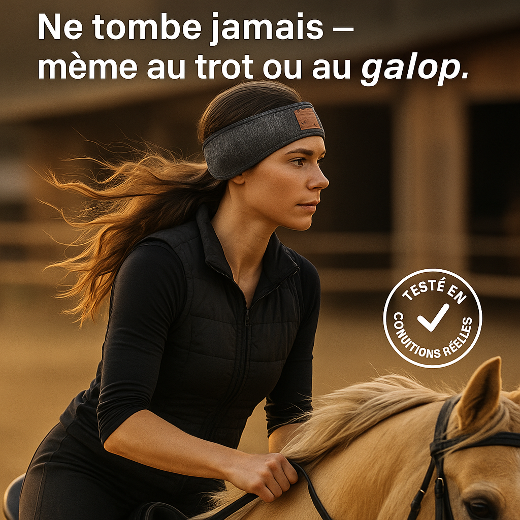 EquiBand™ – Bandeau Bluetooth pour Cavaliers (Ne Tombe Jamais)