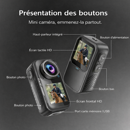 EquiShot™ – Caméra 5K Miniature pour Cavaliers (POV Ultra-Stable)